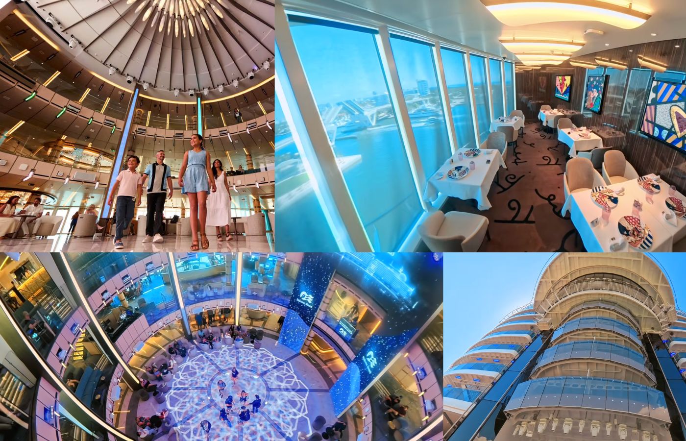 Contemporary multi-level interior spaces aboard the Founding Voyage ship